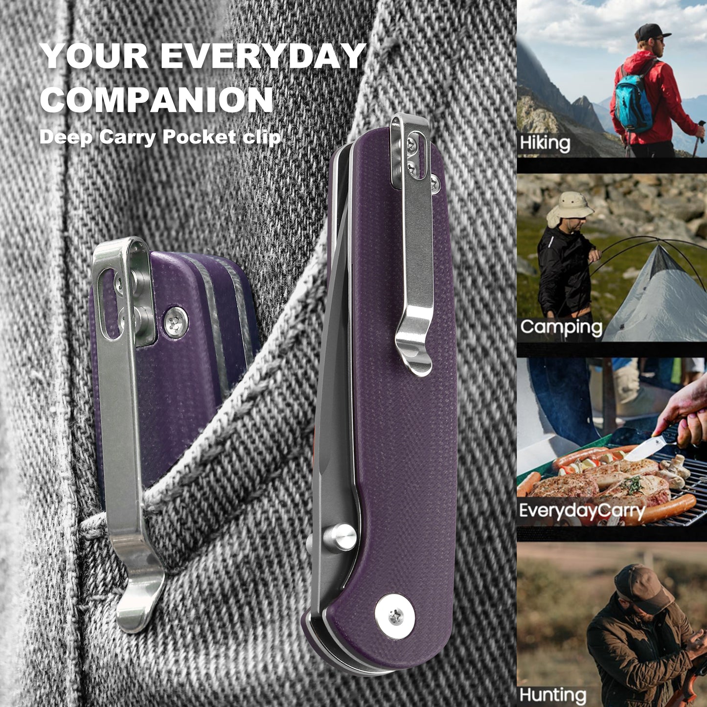 Trailpaw | Compact Outdoor EDC Knife | JoyRaining