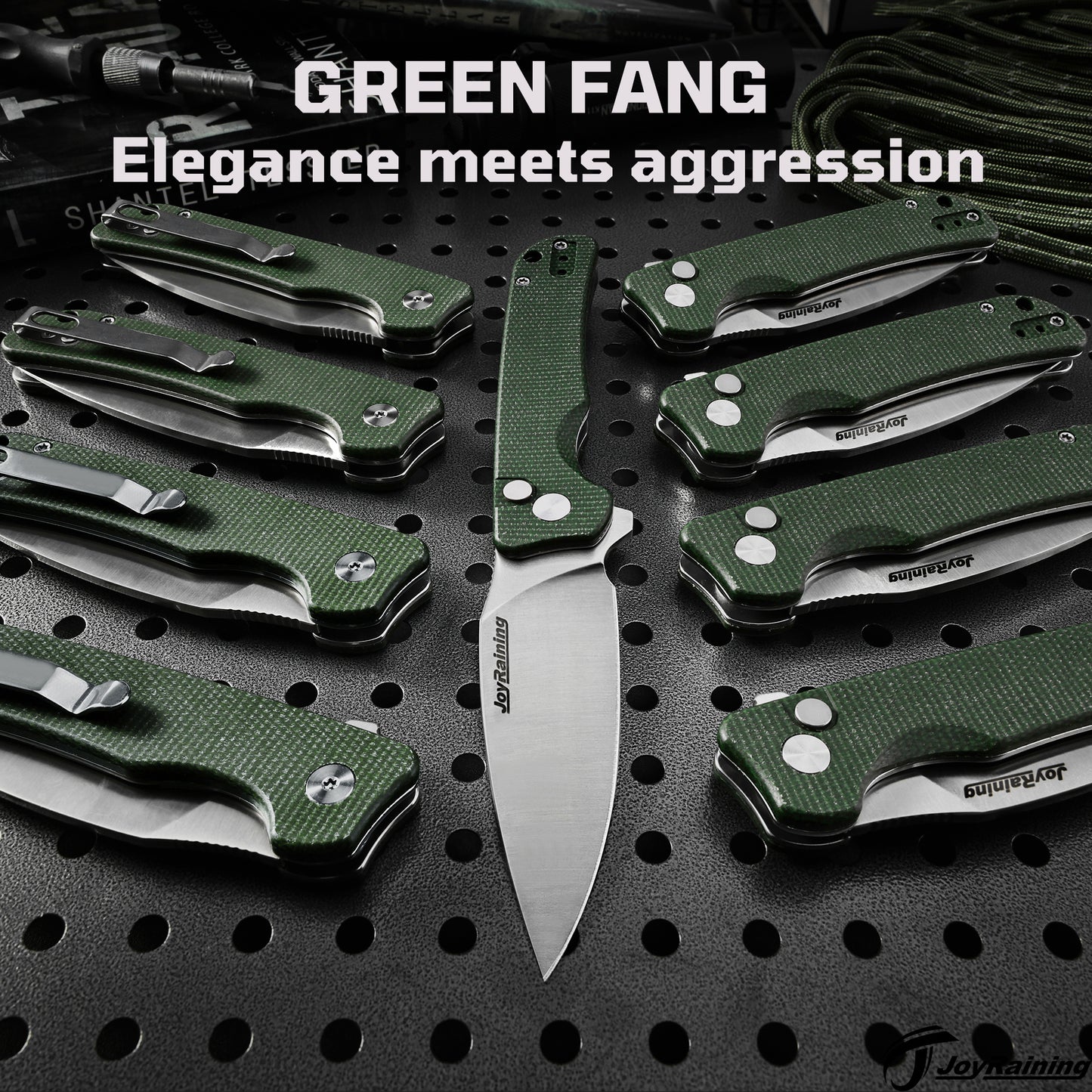 JoyRaining-Green Fang EDC Pocket Knife