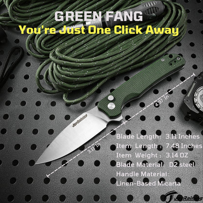 JoyRaining-Green Fang EDC Pocket Knife