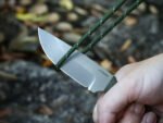 JoyRaining Compact Fixed Blade EDC Knife with Kydex Sheath - Female Designer Ergonomic D2 Steel Blade - Lightweight Green Micarta Handle for Smaller Hands - Reliable Utility Tool for Outdoor Walks & Daily Tasks - Image 5