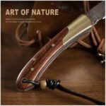 JoyRaining Connection Damascus Rosewood Traditional Lightweight Pocket Knife - Image 3