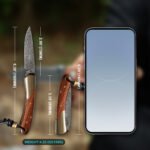 JoyRaining Connection Damascus Rosewood Traditional Lightweight Pocket Knife - Image 2